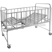 Hospital o hogar cuidado material de acero inoxidable cama para niños